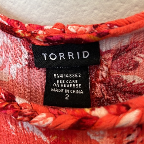 Torrid Crepe Swing Floral Tank Top - Picture 5 of 7